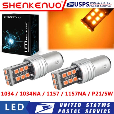 Luz de señal de giro delantera LED EE. UU. para Honda Sabre VT1300CS VF700S 2X 1034 P21/5W 2X Foto 1 de 4