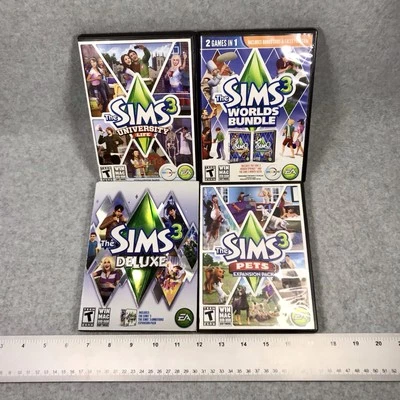Lot The Sims 3 Deluxe Edition (PC CD-ROM) Game w/ Ambitions & 3 Expansion Packs - Image 1 of 4