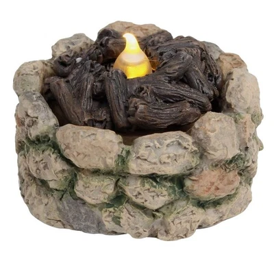 ,Treasure Gurus Miniature Stone LED Light-Up Firepit Fairy Garden Decor Dollh... - Image 1 of 2