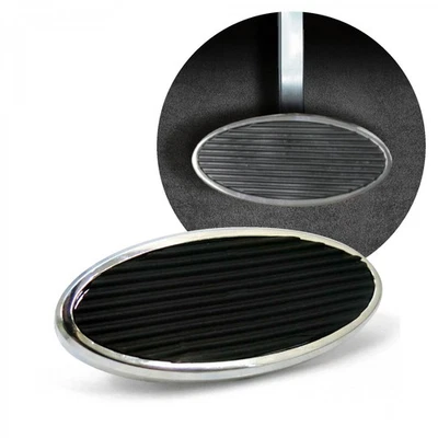 Pequeño pedal de embrague/freno ovalado cromado mecanizado CNC Billet aluminio Hot Rod Foto 1 de 4