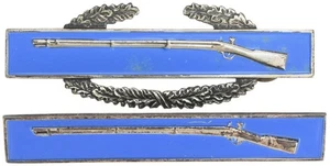 Combat Infantryman and Expert Infantryman Badges, Sterling - Picture 1 of 3