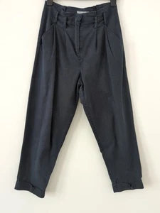Oliver Bonas Damenhose plissiert Twill marineblau Größe 12 26" Bein - Bild 1 von 5