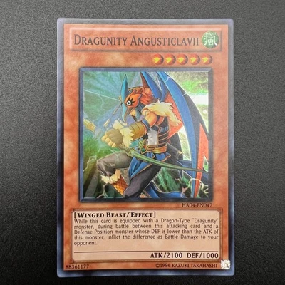 YuGiOh Dragunity Angusticlavii HA04-EN047 Super Rare Unlimited NM - Image 1 of 2
