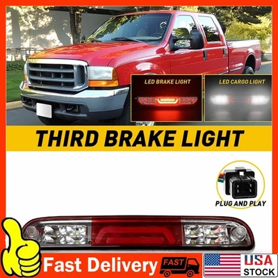 Lámpara de carga de tercera luz de freno trasera LED 3RD para Ford F-350 99-16 F-250 Super Duty Foto 1 de 4