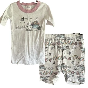 Hanna Andersson peanuts size 120 (6-7) Snoopy Easter egg pajamas - minor marks - Picture 1 of 12