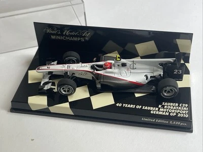 Model Sauber C29 F1 car Kobayashi German 2010 40 Years Minichamps 100123 1:43rd - Image 1 of 4