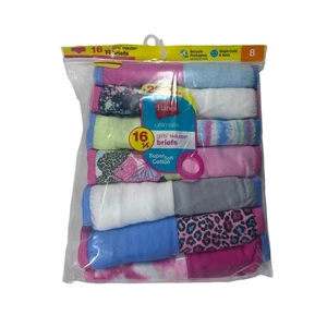 Hanes Niñas Ultimate Calzoncillos Sin Etiquetas Ropa Interior Paquete de 16 Estampado Surtido Talla 14 NUEVO - Imagen 1 de 5