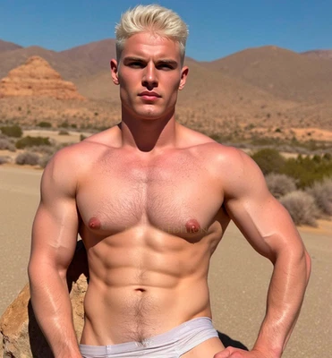 Handsome Male Portrait Physique AI Art Photo Signed Limited Edition 5x7 10.25 - image 1 of 2