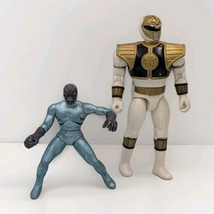 Lote de figuras MMPR White Ranger 12" Tiger 1995 y Putty Patrol Bandai 1993 - Imagen 1 de 10