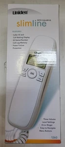 Uniden 1260 Weiß SlimLine Schnurgebundenes Telefon mit Anruferkennung 50 Anrufprotokollspeicher Neu - Bild 1 von 15