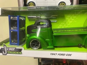 Ford COE Toyo 1947 verde caramelo Jada Toys/con llantas cromadas mejoradas - Imagen 1 de 16