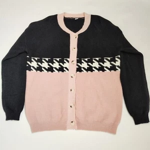 Shein Essence Langarm Pullover mit Hahnentrittmuster Clorblock Rundhals Gr. M  - Bild 1 von 7