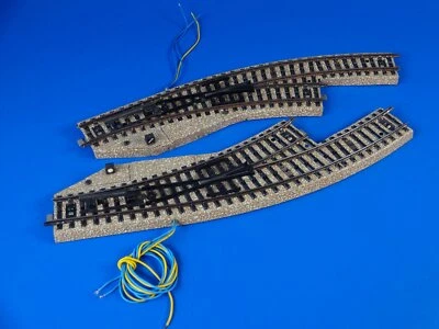 MARKLIN H0 - 5140 - Pair of Curved Switches - M Track (88)/ Rust - Image 1 of 4