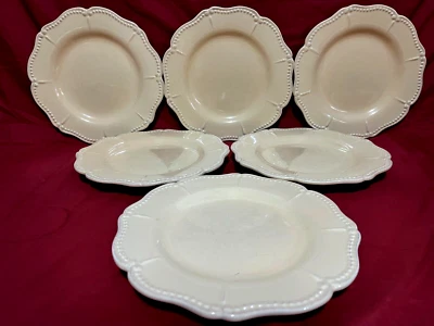 Chris Madden JCP Adalina Yellow Scalloped Set Of 6 Luncheon/Salad Plates 9" - Image 1 of 2