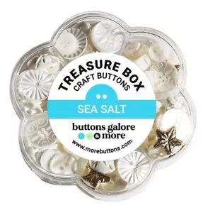 Buttons Galore Treasure Box Designer Buttons for Craft & Sewing SEA SALT - Picture 1 of 2