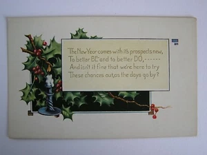 New Year Propsective Message Vintage Unused Postcard - Picture 1 of 2