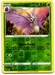 Reverse Holo Venomoth 002/195 Uncommon Silver Tempest - Bild 1 von 2