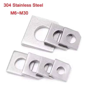 M6 ~M30 304 Stainless Steel Square Oblique Flat Gasket Missing Angle Washer - Picture 1 of 6
