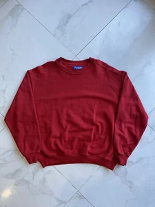 Pluma By Russell Athletic Men’s Pullover Red Crewneck Sweatshirt XL EUC - Picture 1 of 6