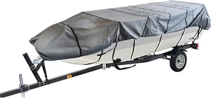 210D Heavy Duty Trailerable Boat Cover for Jon Boat-Grey - Picture 1 of 7