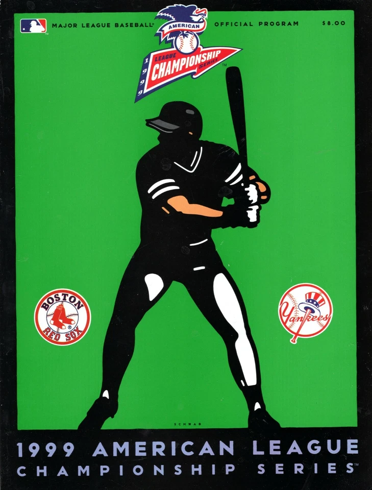 1999 ALCS Program Boston Red Sox Vs New York Yankees  - Image 1 of 1