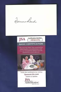 Tarjeta autografiada de Donna Reed 3x5 actriz de película de televisión It's A Wonderful Life certificado de autenticidad JSA - Imagen 1 de 1