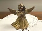 BRASS ANGEL BELL Nice Patina & Lovely Sound, Made in India 3 1/2" Tall