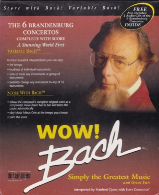 WOW! Bach  6 Brandenburg Concertos Variable Bach  MANFRED CLYNES  NEW Software - Image 1 of 3