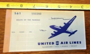 UNITED AIRLINES TICKET FROM TOLEDO TO PHILADELPHIA 1947 {20} - Picture 1 of 4