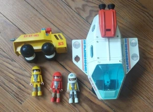 Lot PLAYMOBIL Playmo Space - vaisseau, Foreuse Et 3 Playmobil 1970/80's - Photo 1/5