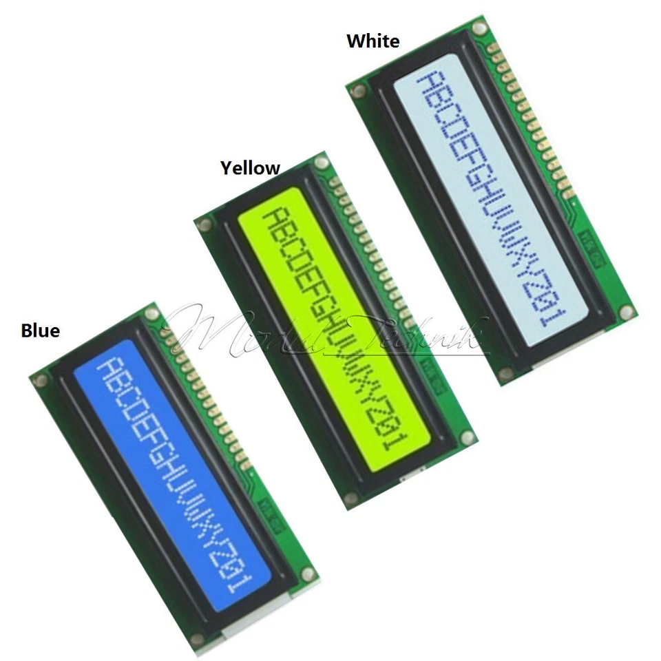 MARKENLOS 1601 16x1 Character LCD Blacklight Display Module White/Yellow/Blue For Arduino