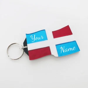 Dominican Republic Flag Key Chain,Personalized Free - Picture 1 of 4
