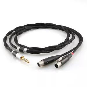 Customized Plug to 4pin Mini XLR Silver Plated Headphone Upgrade Cable f. Audeze - Picture 1 of 6