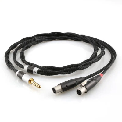 Customized Plug to 4pin Mini XLR Silver Plated Headphone Upgrade Cable f. Audeze - Image 1 of 4