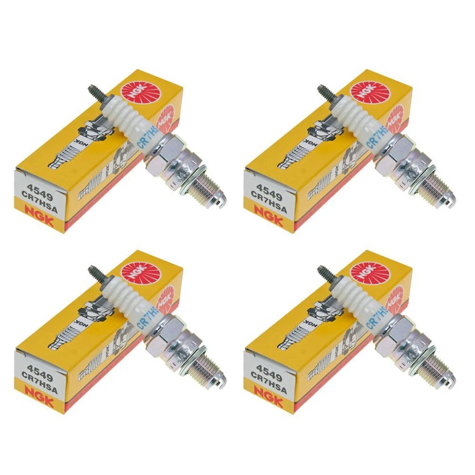 NGK CR7HSA Spark Plugs Pack of 4 Honda XR 80 R 2000 - Image 1 of 1
