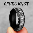 Sculpt Rings? Viking Runes Celtic Knot Stainless Steel Simple Punk Ring