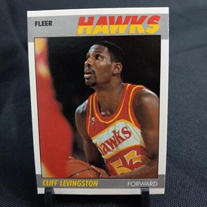 Cliff Levingston Atlanta Hawks 1987-88 Fleer NBA Basketball #63 (1A38) - Picture 1 of 3