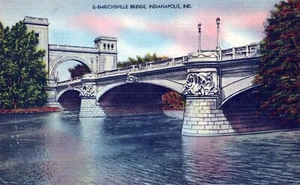 Indianapolis Indiana Emrichsville Brücke Postkarte - Bild 1 von 2