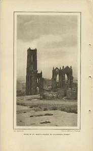 1907 - Ruins of St Mary's Church SF 7x12 Vintage Printed Photo - Bild 1 von 1