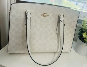 COACH Tatum Carryall Shoulder Crossbody Bag Signature Canvas MSRP $428 Sold Out - Picture 1 of 17