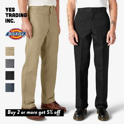 DICKIES HOMBRE 874 PANTALONES DE TRABAJO AJUSTE ORIGINAL PIERNA RECTA UNIFORME DE TRABAJO (30" - 42") Foto 1 de 4