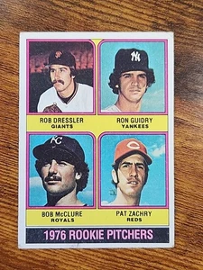 1976 Topps #599 Rob Dressler / Ron Guidry / Bob McClure / Pat Zachry Yankees - Picture 1 of 2