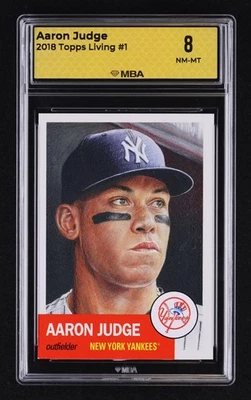 2018 Topps Living Aaron Judge #1 MBA 8 - FREE SHIPPING - Image 1 of 2