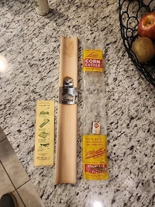 Vintage Lee's Corn Kernel Cutter e Creamer No Mess No Splatter in borsa originale - Foto 1 di 7