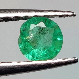 0.20 CT - Natural Emerald Fine Luster zambian Round Shape - 9422 - Picture 1 of 2