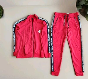 Karl Lagerfeld NWT Paris Track Red Suit Size Small  - Picture 1 of 24