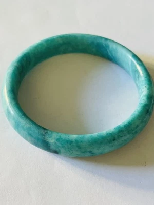 Brazalete brazalete de piedras preciosas de amazonita aguamarina tallada Foto 1 de 4