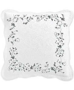 Falsa europea hojas estampadas Martha Stewart, blanca - Imagen 1 de 9