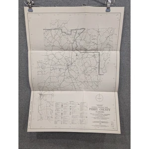 1976 Perry County Alabama Highway Karte Vintage Straßentopographie 24" x 18" - Bild 1 von 3
