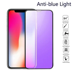 Anti-Blue Light Protective For iPhone 15 14 13 12 11 Pro Max Screen Protector - Picture 1 of 9
